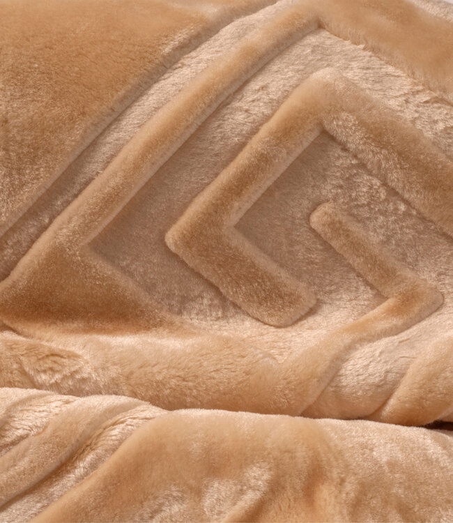 Geëmboste Zeta-deken crème