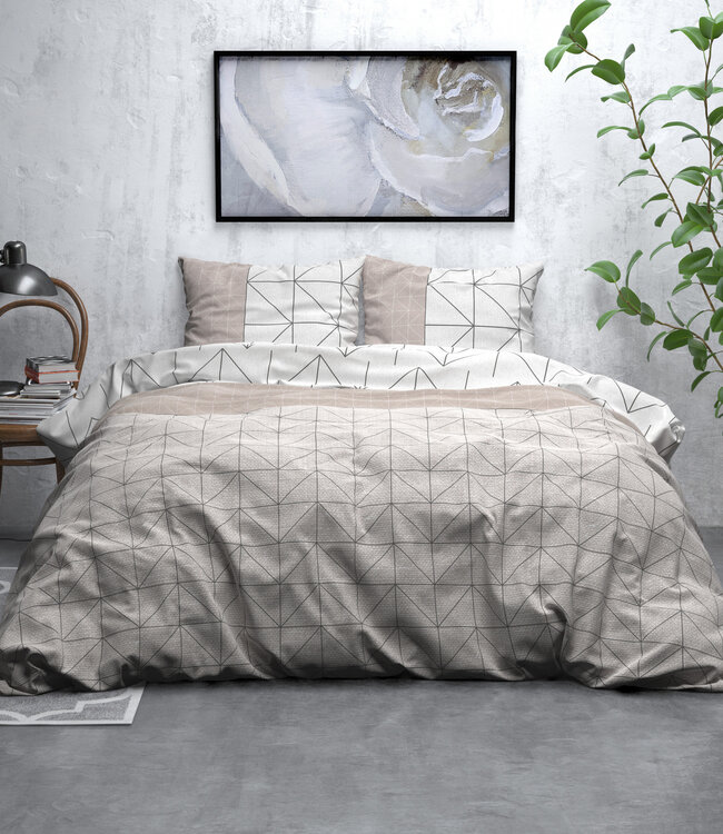 Flanellen Gino Taupe 200 x 220