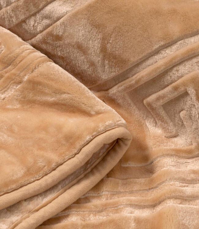 Geëmboste Zeta-deken crème