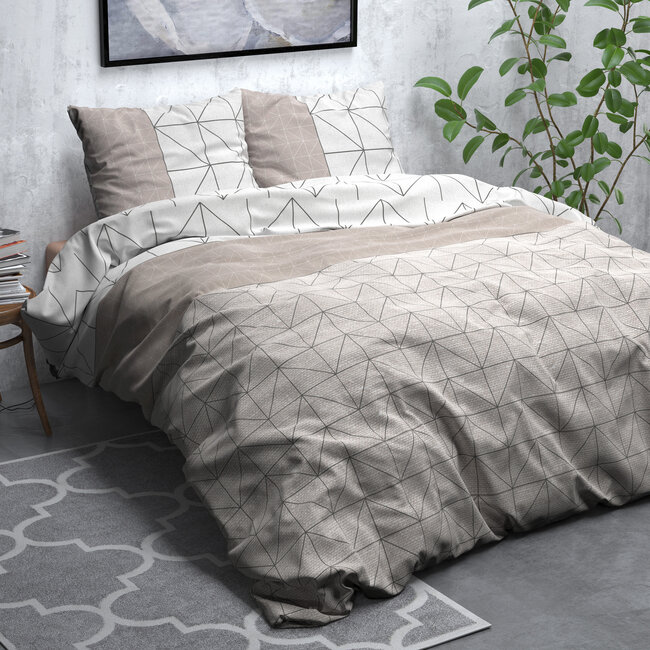 Flanellen Gino Taupe 200 x 220