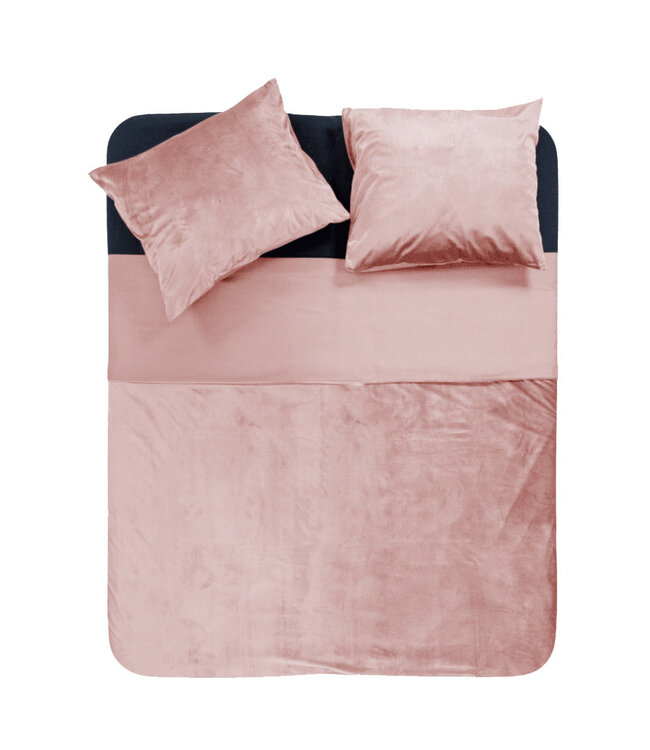 Fluwelen bies roze 200 x 220