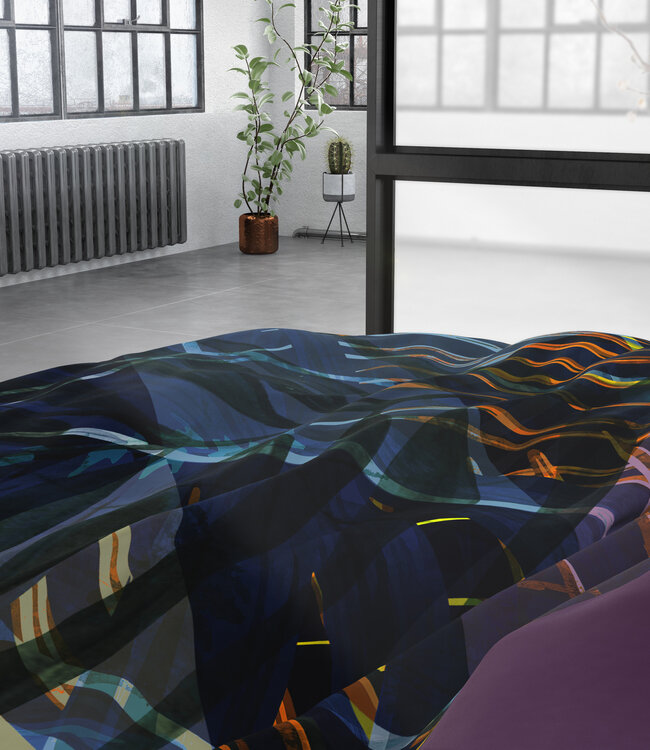 Marina marineblauw 200 x 220