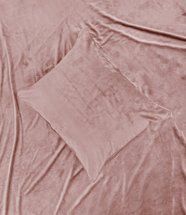 Fluwelen bies roze 200 x 220