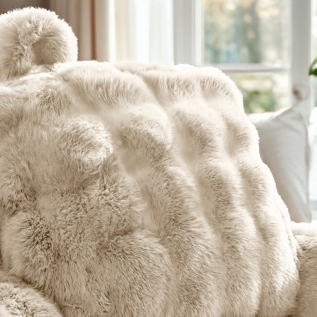 Rugsteunkussen Pompom Beige 34 x 50