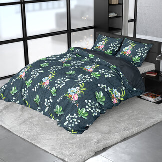 Dreamhouse Naturblätter grün 240 × 220 - Bettbezug