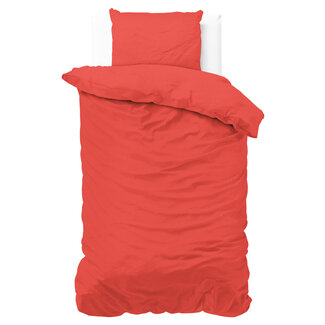 Zensation Satin Point rot 140 × 220 - Bettbezug