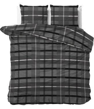 Linnick Vintage geruit antraciet 200 x 200/220