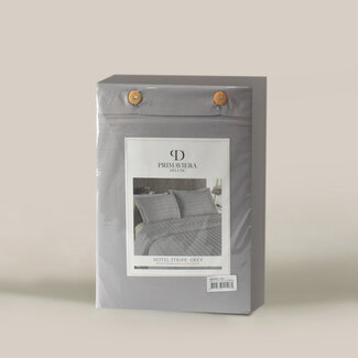Primaviera Deluxe Hotel stripe Gray 200 × 200/260 - Duvet Cover