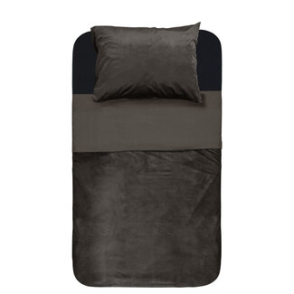 Sleeptime Samtpaspel Taupe 140 × 220 - Bettbezug