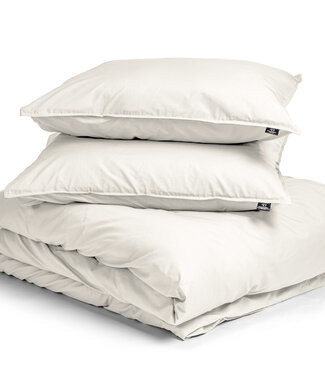 Primaviera Deluxe Egyptisch katoenen uni dekbedovertrek crème 200 x 200/260