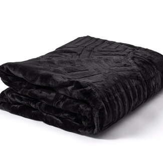 Sleeptime Geëmboste Zeta Deken Zwart