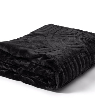 Sleeptime Geëmboste Zeta Deken Zwart
