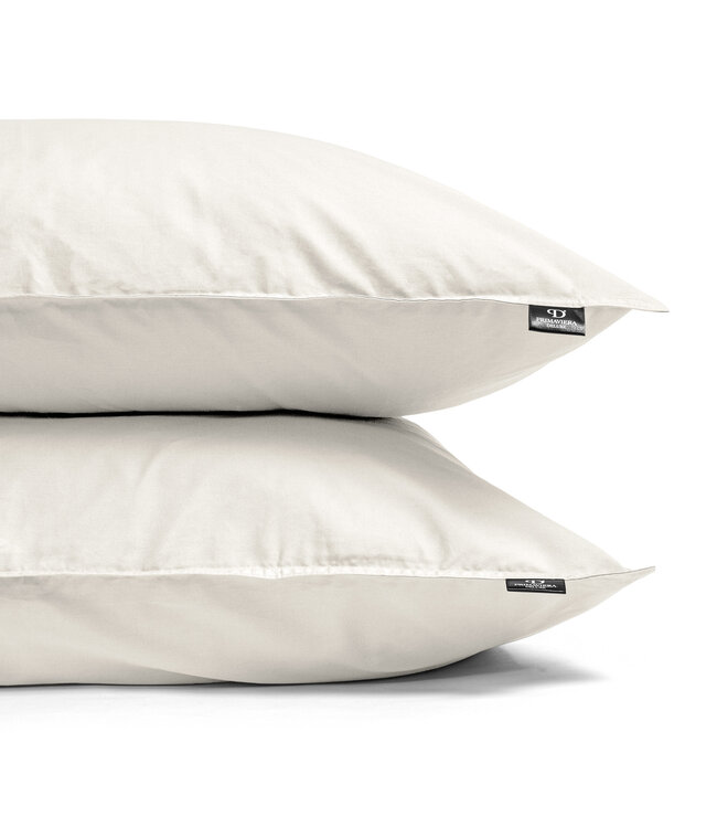 Egyptisch katoenen uni dekbedovertrek crème 200 x 200/260