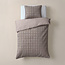 Nepbont geruit taupe 140x200/220