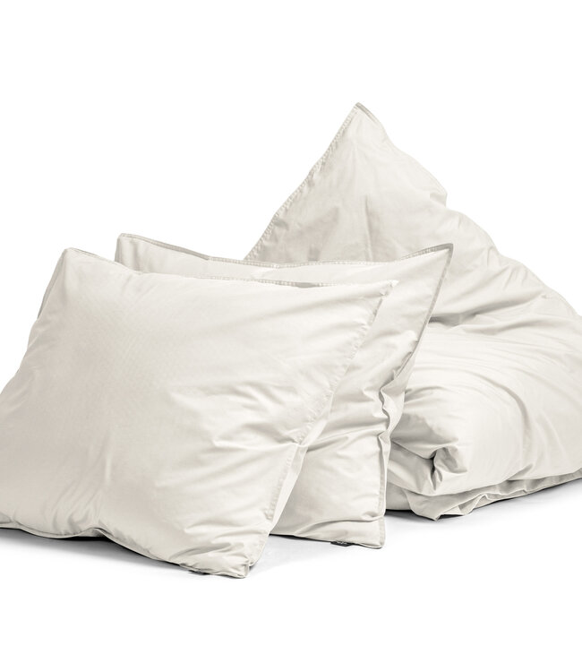 Egyptisch katoenen uni dekbedovertrek crème 200 x 200/260