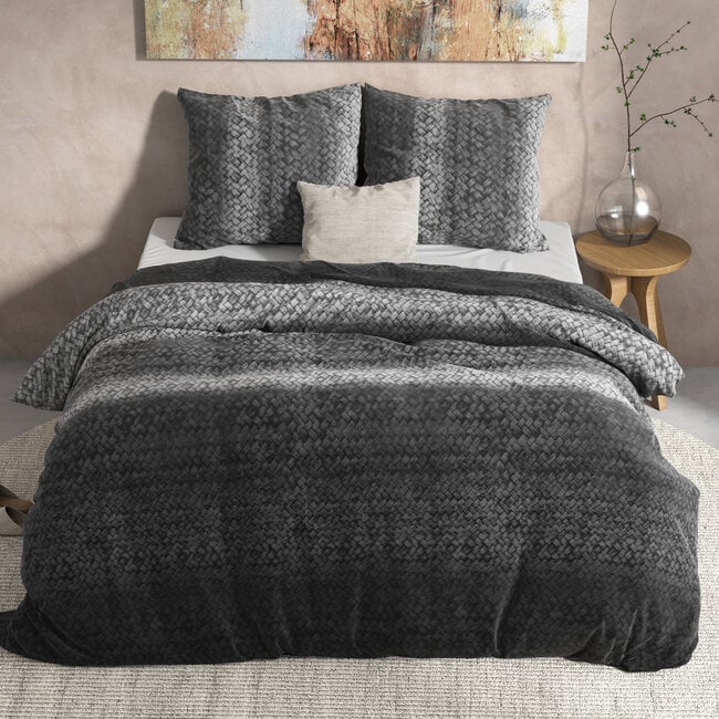 Dreamhouse DH Flannel Gradient knitted Anthracite 200 × 220 - Duvet Cover