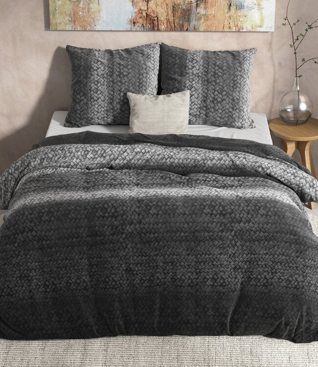 DH Flanel Verloopgebreid Antraciet 200 x 220