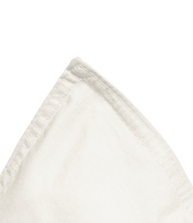 Egyptisch katoenen uni dekbedovertrek crème 200 x 200/260