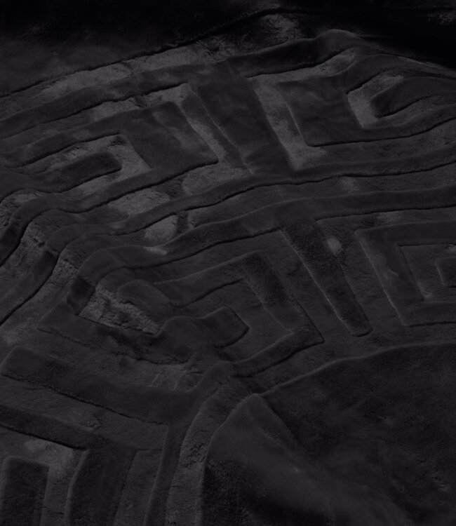 Geëmboste Zeta Deken Zwart