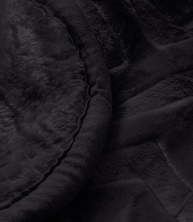 Geëmboste Zeta Deken Zwart