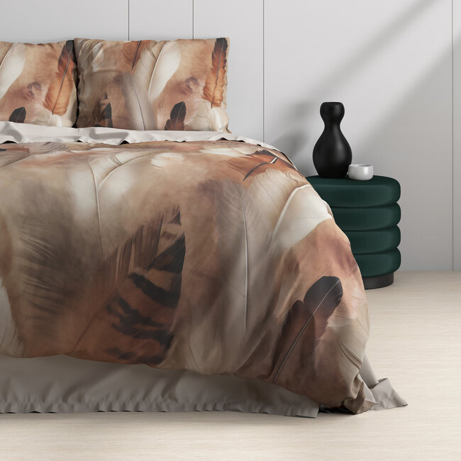Feathura taupe 200 x 200/220