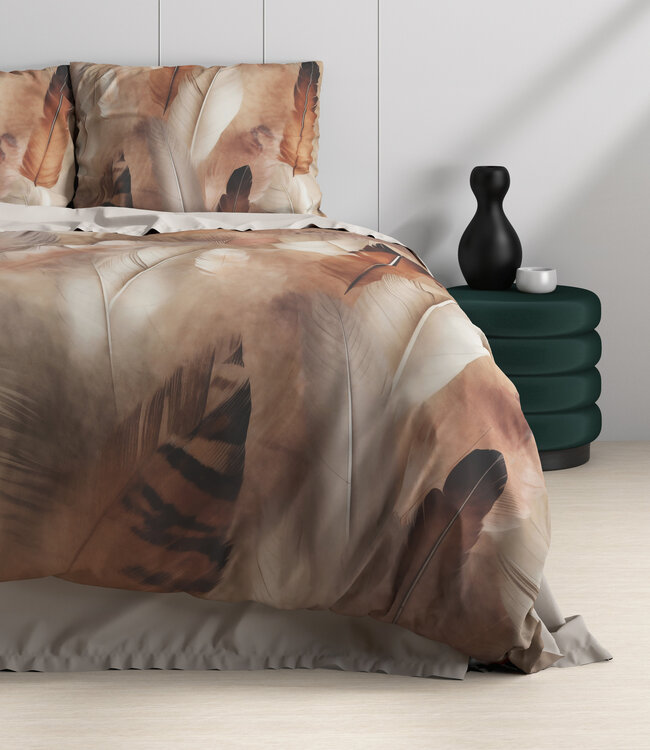 Feathura taupe 200 x 200/220