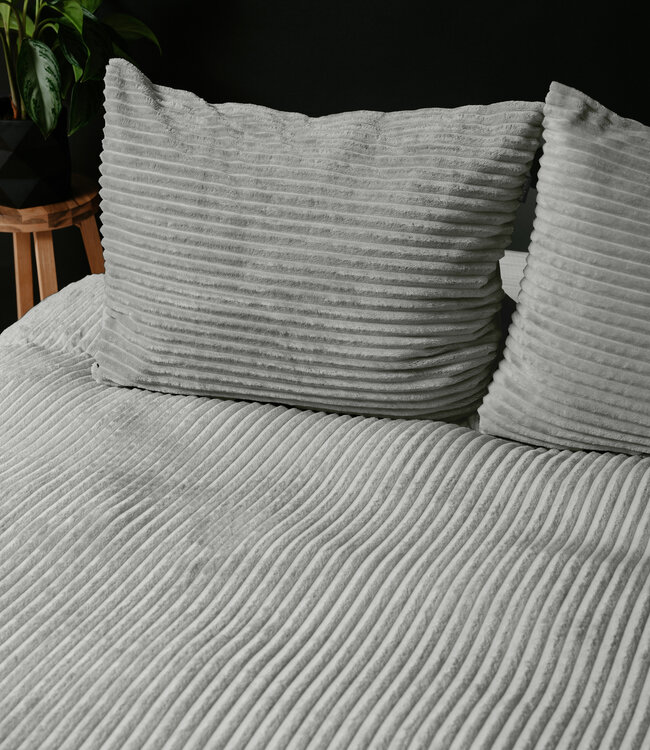 Rib Teddy Grijs 140 x 200/220