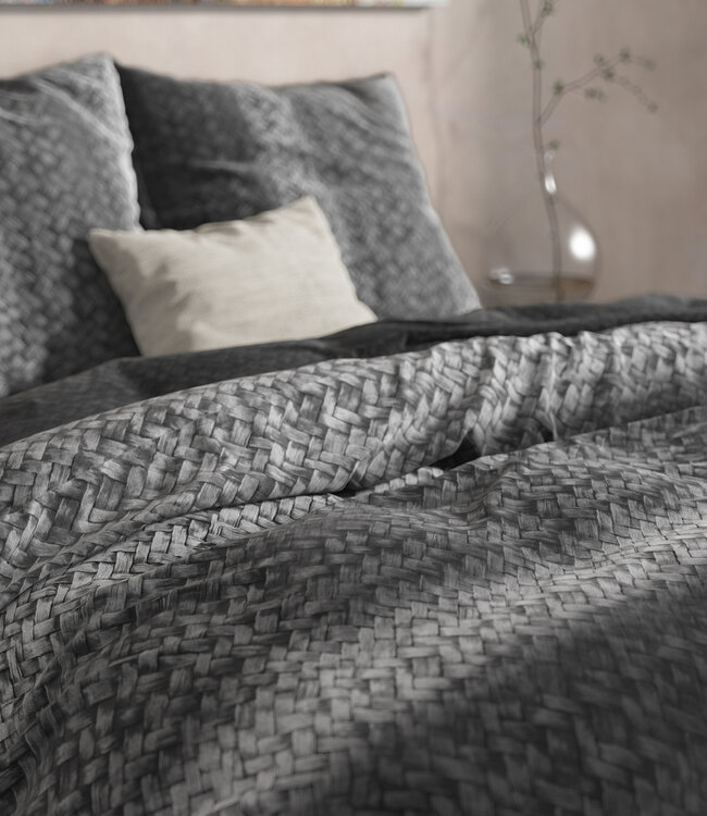 DH Flanel Verloopgebreid Antraciet 200 x 220