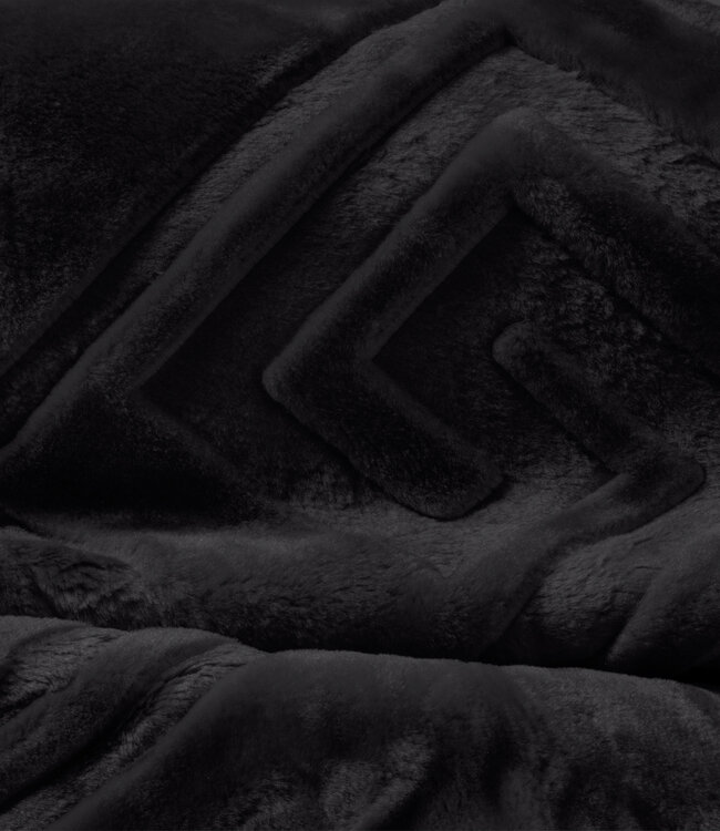 Geëmboste Zeta Deken Zwart