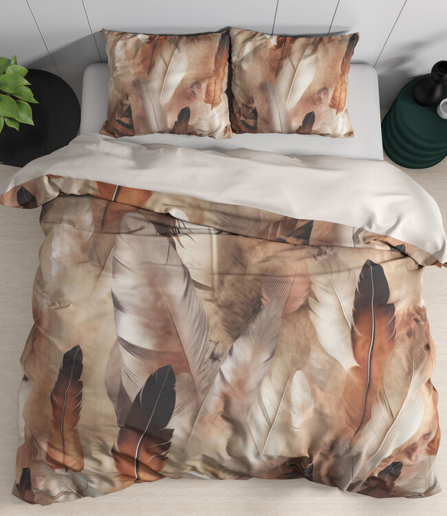 Feathura taupe 200 x 200/220