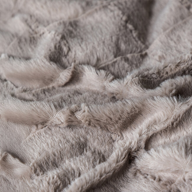 Nepbont geruit taupe 140x200/220