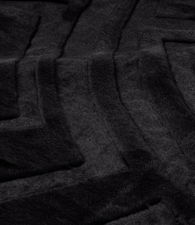 Geëmboste Zeta Deken Zwart