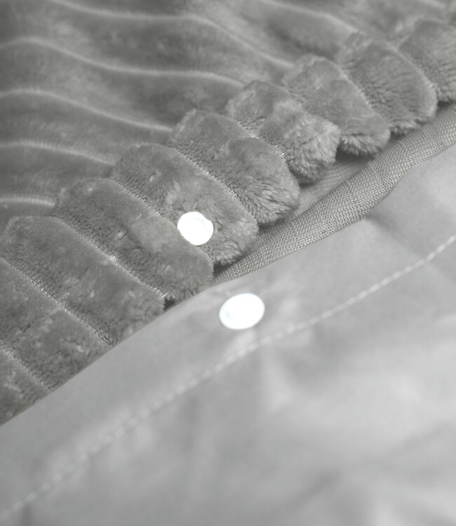 Rib Teddy Grijs 140 x 200/220