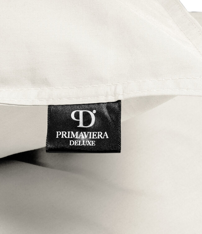 Egyptisch katoenen uni dekbedovertrek crème 200 x 200/260