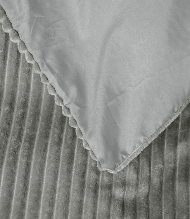 Rib Teddy Grijs 140 x 200/220