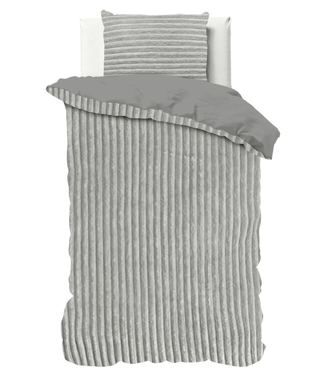 Rib Teddy Grijs 140 x 200/220