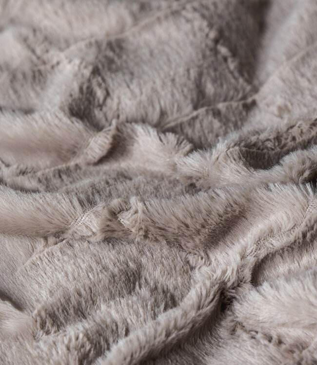 Geruit imitatiebont taupe 240x200/220