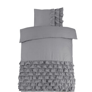 Dreamhouse Zyperngrau 140 × 220 - Bettbezug