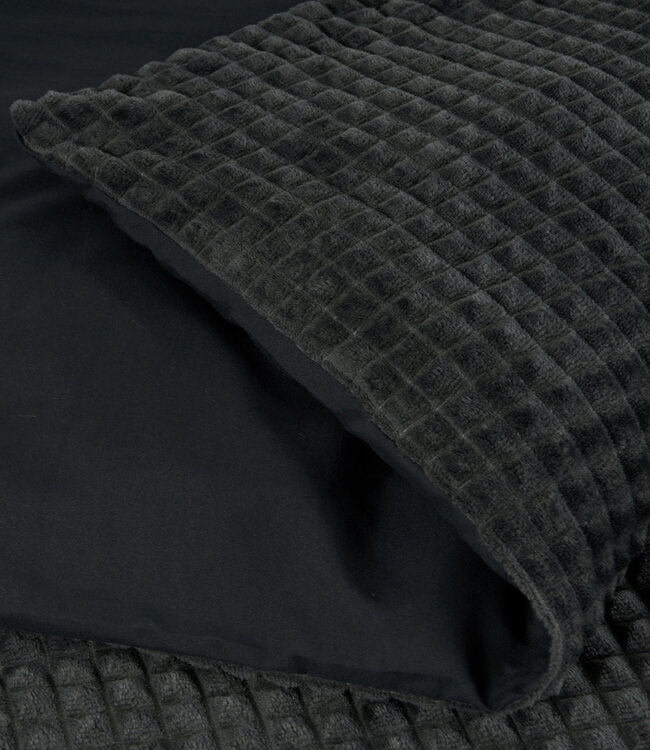 Geruit Teddy Antraciet 140 x 200/220