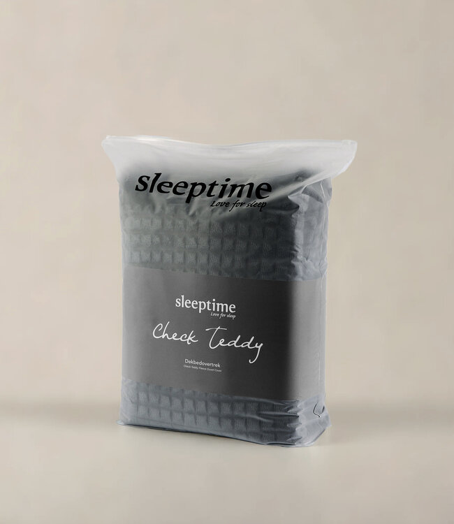 Geruit Teddy Antraciet 140 x 200/220