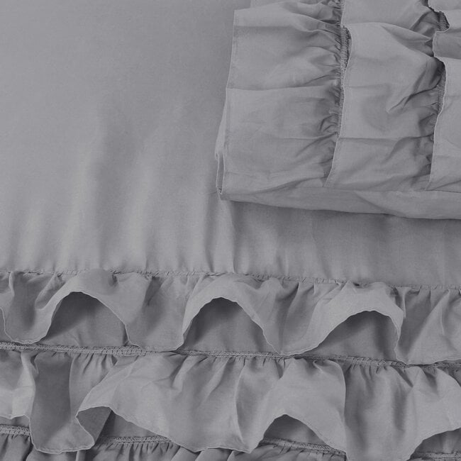 Dreamhouse Zyperngrau 140 × 220 - Bettbezug