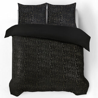 Sleeptime Glamour Flanel Sprankel Folie Zwart 200 x 200/220