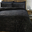 Glamour Flanel Sprankel Folie Zwart 200 x 200/220
