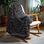 Pom konijnenbont plaid antraciet 150 x 200