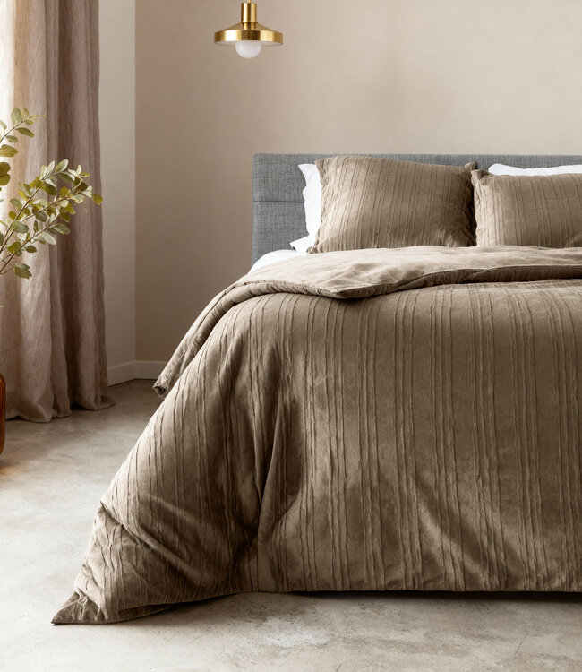 Fluwelen voering taupe 200 x 200/220