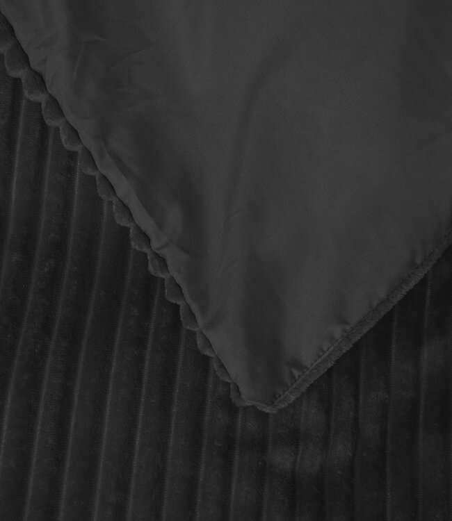 Rib Teddy Zwart 200x200/220