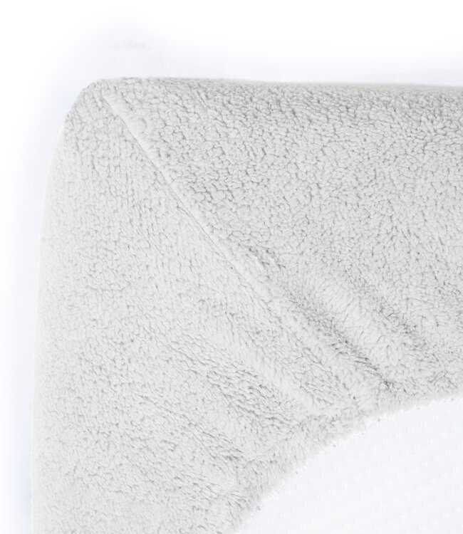 Teddy hoeslaken wit 180 x 200 cm