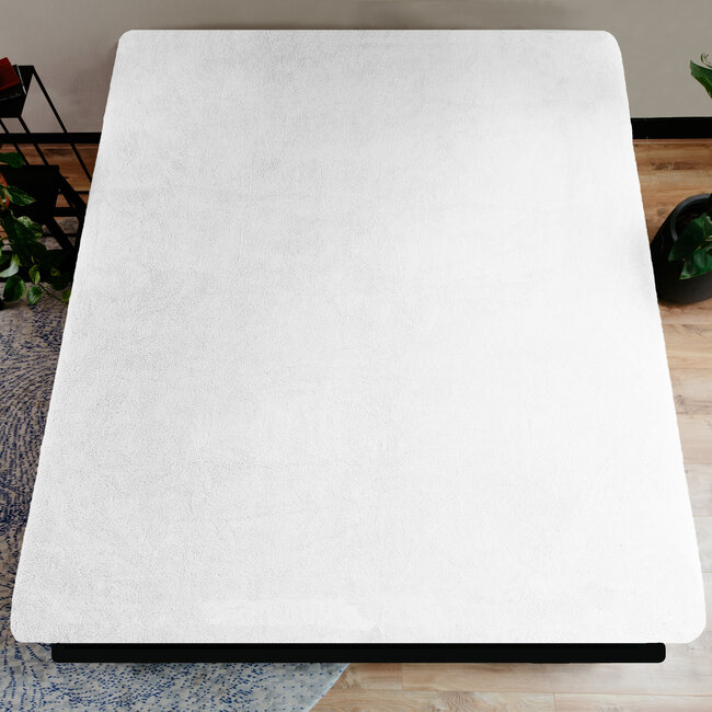 Teddy hoeslaken wit 180 x 200 cm