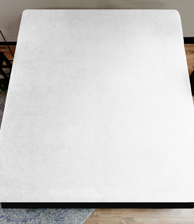 Teddy hoeslaken wit 180 x 200 cm
