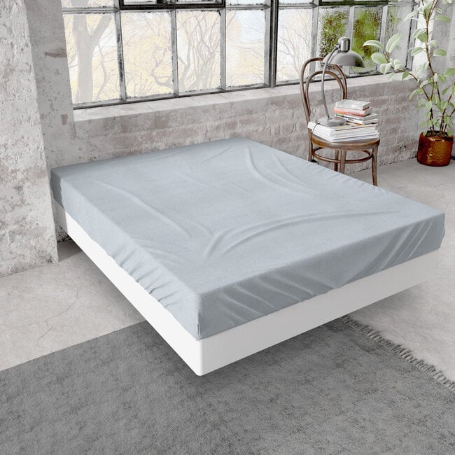 Dreamhouse Premium flannel fitted sheet gray 180 × 200/210